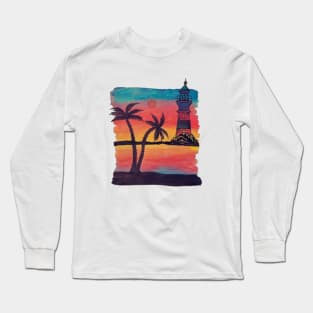 Lighthouse Sunset Long Sleeve T-Shirt